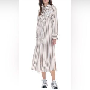 Chic Striped Long Sleeve Dress